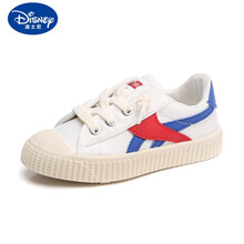 迪士尼（DISNEY）2021款儿童帆布鞋春款童鞋软底儿童板鞋一脚蹬帆布童鞋 白色 22