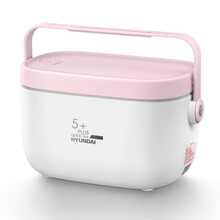 韩国现代多功能电热饭盒加热保温饭盒蒸煮饭带饭锅上班便携电炖盅 樱草粉