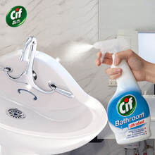 英国Cif晶杰 浴室迅洁清洁剂450ml水垢清除剂淋浴房瓷砖玻璃不锈钢水垢清洁剂光亮强力去除水渍神器