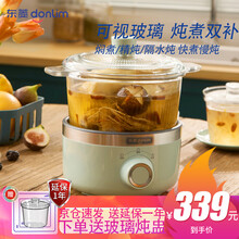 东菱Donlim 电炖锅电炖盅煲汤锅炖汤锅养生煲隔水炖盅燕窝炖盅炖汤煮粥锅玻璃锅 DL-9002(薄荷绿）