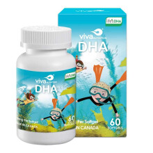 Viva微娃营养加拿大进口DHA藻油适合儿童宝宝  易吸收天然藻油DHA胶囊 升级60粒