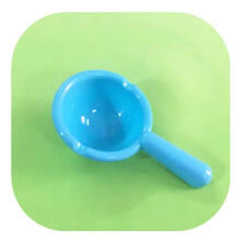 儿童钓鱼网捞网兜浴室戏水水瓢勺子漏勺捞鱼小黄鸭婴儿游泳馆玩具 4支蓝色勺子