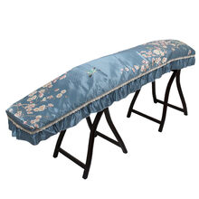 古筝罩防尘罩琴罩金丝绒中国风古筝罩S163型古筝盖布通用 蓝色春满园【加厚】