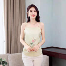 【三层防辐】防辐射服孕妇装防辐射衣服银纤维肚兜护胎宝怀孕 杏荷荷款+送测笔 M （适合90-110斤）