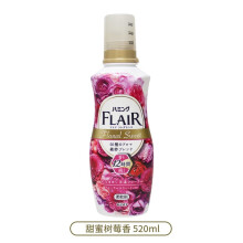 花王（KAO） FLAIR衣物柔顺剂婴儿可用衣物柔软剂日本进口衣服护理剂 甜蜜树莓花香1瓶