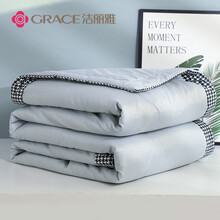 洁丽雅 （grace）可水洗空调被夏凉被 纯色夏被双人被子薄被芯 千鸟格 150*200cm