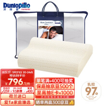 邓禄普（Dunlopillo）男士波浪枕 荷兰进口特菈蕾Talalay天然乳胶枕 物理发泡工艺 