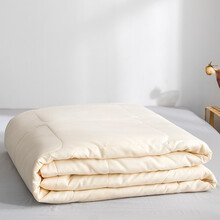 南极人空调被可水洗棉夏凉被单双人夏被薄被子单双人春秋被芯 温馨情怀-米色 双人200X230cm【轻盈透气】