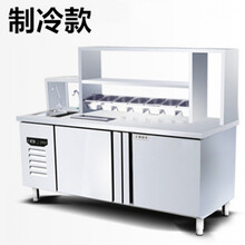 奶茶店商用全套设备不锈钢水吧台冷藏工作台奶茶操作台工作台商用冰箱冷藏水吧台 美示 双温(一半冷冻一半冷藏) 180*60*140