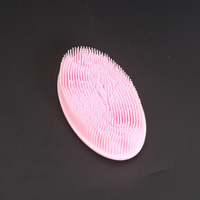 触觉刷子儿童脱敏感统训练器材硅胶抚触刷按摩剖腹产宝宝婴儿早教沐浴刷 粉色公主刷