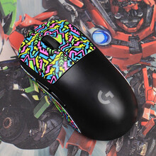 火线竞技 鼠标贴纸梵彩彩色防滑贴防汗贴 罗1技 GPW二代 GProX SUPERLIGHT 狗屁王 GPW二代 梵彩F04 防滑贴