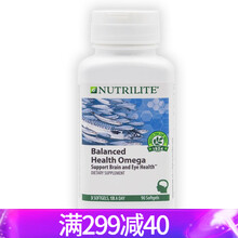 美国 安利 Amway 纽崔莱鱼油平衡鱼油深海鲑鱼油软胶囊 90粒 1瓶