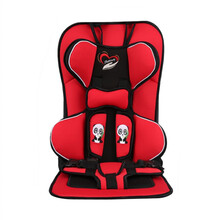 简易儿童安全座椅汽车用便捷式车载增高坐垫婴儿宝宝背带0-12岁 红色升级款(0-4岁)