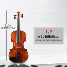 乐贝姿(LEBEIZI)手工实木小提琴初学者成人级考级演奏儿童练习小提琴乐器 进阶B款1/2(2/4)-适合身高130cm以上使