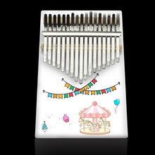 17音拇指琴卡林巴琴手指姆指琴五指琴初学者kalimba钢琴乐器 单板彩绘-旋转木马