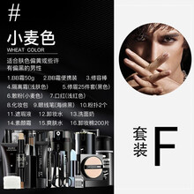 和风雨（Hefengyu）男士化妆品套装初学者全套彩妆专用遮瑕隔离修容变帅淡妆素颜bb霜 套餐F小麦色