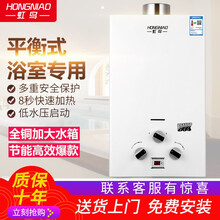 【上门包安装】虹鸟（HONGNIAO）燃气热水器智能变频恒温家用煤气低水压强排式大屏即热式 【8L珍珠白】平衡式 液化气/罐装煤气
