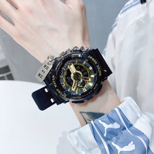 迪士尼官·网方旗舰同款独角兽电子手表男士初高中学生男儿童机械青少年潮流女运动新概念 经典黑金