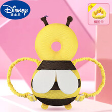 迪士尼适合夏秋天的学走路防摔枕宝宝防摔头部保护垫婴儿学走路儿童学步神器防后摔防撞头枕护头帽 加大款小蜜蜂(全3D)赠：横固带