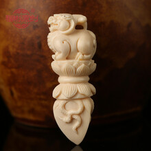 猛犸象牙可爱貔貅降魔杵金刚杵吊坠男士女款挂件星月牙尖金刚菩提小吊坠男金刚杵配件文玩猛犸牙配饰