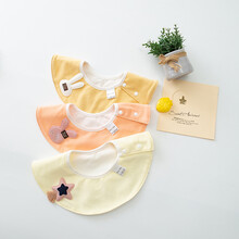 迪士尼宝宝口水巾夏季薄款口水巾婴儿纱布新生宝宝度可旋转防水吐奶围嘴兜夏季薄款 3条装-圆形加配饰B组防水 季薄 适合0-2岁 收藏加购优先发货