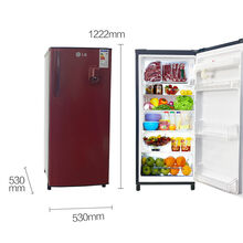 欧式复古LG单门进口冷藏冷冻冰箱办公室宿舍租房家用二人小型冰柜WEILI 酒红色