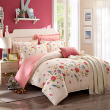 晃翼  全棉居家风双人床被套被罩 尺寸200*230cm 单件被套 情义绵绵