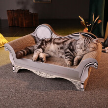 hoopet猫抓板猫沙发猫窝猫床耐磨不掉屑猫爪板盆贵妃椅磨爪器大号瓦楞纸保护防猫抓神器猫咪玩具用品 古典贵妃榻