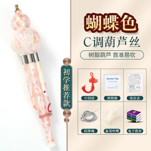 民族葫芦丝乐器初学者儿童C调降B调小学生演奏型胡芦丝成人 蝴蝶色C调套餐一