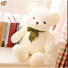 泰迪熊毛绒玩具小熊公仔抱抱熊布娃娃毛衣泰迪熊公仔生日礼物女生七夕礼物 玫瑰绒白领结 100cm
