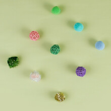 吉仔仔猫咪玩具自嗨逗猫棒猫玩具套装老鼠小猫玩具磨牙耐咬套装用品自嗨猫咪玩具 套餐四（9个球）