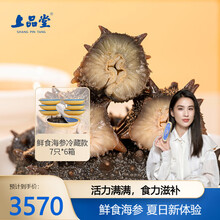 上品堂大连有机鲜食海参女性滋补产妇食品即食海参礼盒 42只装/1050g