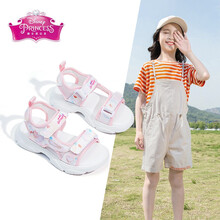 迪士尼 DISNEY 童鞋 女童凉鞋2021年夏季儿童时尚公主鞋软底中大童女孩沙滩鞋 DP21290 粉色 32码