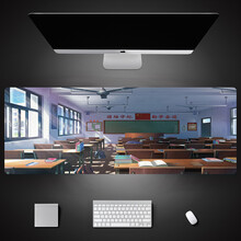 ins鼠标垫超大动漫唯美风景北欧二次元笔记本电脑桌面垫子DIY定制 JK-10 900x400mm  4mm