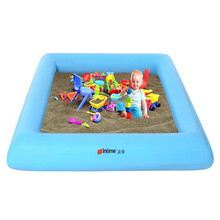 盈泰充气儿童沙滩玩具玩沙池套装决明子沙子玩具小孩钓鱼池游泳池海洋球池 6平池+12套玩具+100斤决明子