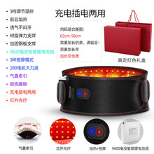 腰部按摩器背部颈椎家用腰疼产后腰痛腰椎治理疗神器热敷仪议 充电插电两用+锂电池组+前后发热+震动按摩+气囊牵