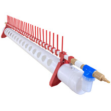 家禽自动饮水鸡用饮水槽鸭子喝水器鹅水壶器养殖设备水壶 1米小号多孔75管有过滤器