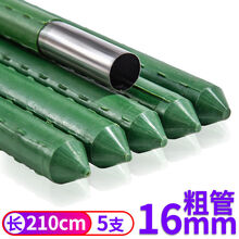 瓜棚支架种菜爬藤蔓架子葡萄藤架支撑杆花支架网金属钢管包塑阳台庭院户外-ONEVAN 【5支】直径16mm*长210cm