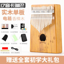 拇指琴卡林巴琴初学者入门手指琴便携式20音双层指母琴乐器 【实木全单板好音质】电箱香樟木【精包装+教学课程】
