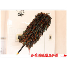 掸坊新品伸缩加厚鸡毛掸子家用静电除尘禅子清洁不掉毛毯子 伸缩型精品墨绿圆毛加密下翻