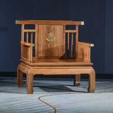 寻古红木家具非洲鸡翅木（学名：非洲崖豆木）沙发实木新中式客厅原木沙发椅组合 单人座/宝座/办公椅