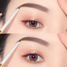 小澳丁同款极细眉笔防水防汗不掉色双头细头超细自然初学者持久不晕染女学生 06#深棕色