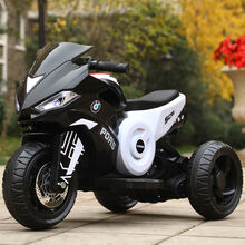 小嘎子宝宝儿童电动车摩托车三轮车电玩具车遥控男女小孩子电瓶童车可坐 早教款 特大电瓶双驱动 黑白色