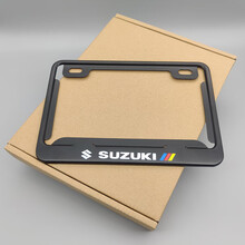 适用于 摩托车牌照框适用于铃木UY125 GSX250R GW250 GZ150改装后车牌架 铃木SUZUKI【黑色】 加厚不锈钢 送螺丝扳手防