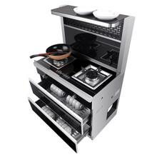 伟佳好太太 集成灶侧吸式油烟机燃气灶具套装 红外线气灶 集成烟机灶具自动清洗 头部温菜置物双涡轮吸力 集成灶900MM大风轮 天然气