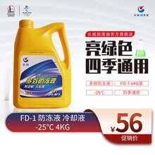 长城 FD-1 汽车发动机 防冻 冷却液 四季通用 冰点-25℃ 亮绿色 多效型 4KG 养车保养 4kg