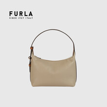 芙拉 FURLA 21FW秋冬 奢侈品 NET系列迷你号女士灰色+白色手提腋下包