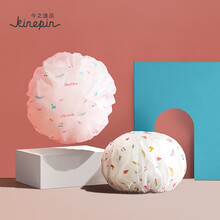 今之逸品 防水浴帽洗澡帽沐浴发套短发美容洗脸束发帽子儿童大人通用 2个装（粉+白）