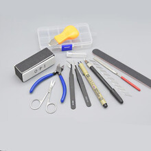 入门高达模型工具套装新手素组军事拼装笔刀剪钳水口钳打磨高达制作包 入门11件套 A4切割垫