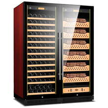 茄龙 （CIGARLOONG） CL-168CW1智能恒温恒温雪茄柜保湿柜双拼恒温红酒柜家用茶叶柜 榉木雪茄红酒满配款-红色